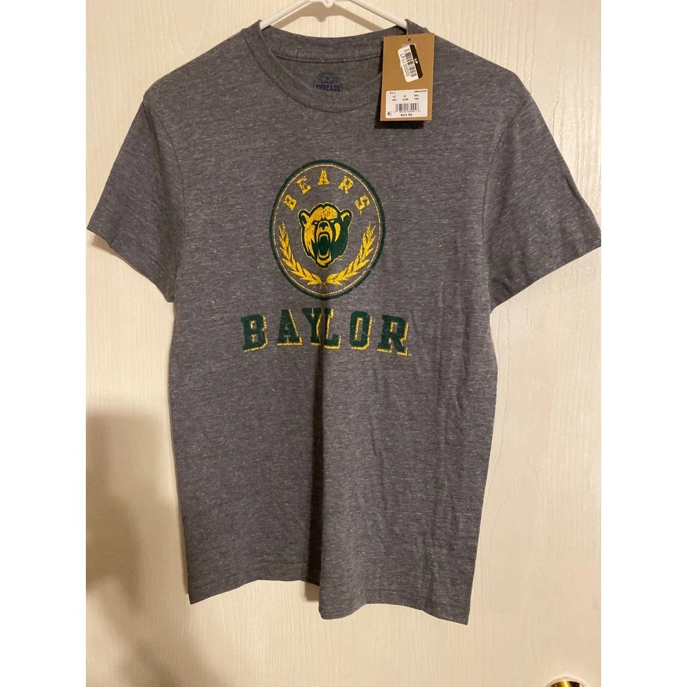 Rivalry Threads Baylor Bears T-Shirt Mens S Grey Graphic T NCAA Collegiate 0451